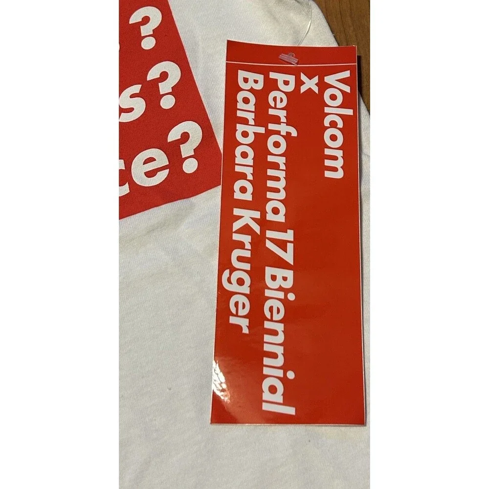 Volcom x Barbara Kruger Whose Hopes Graphic T-Shirt XS White NWT Limited Editio - Picture 3 of 5